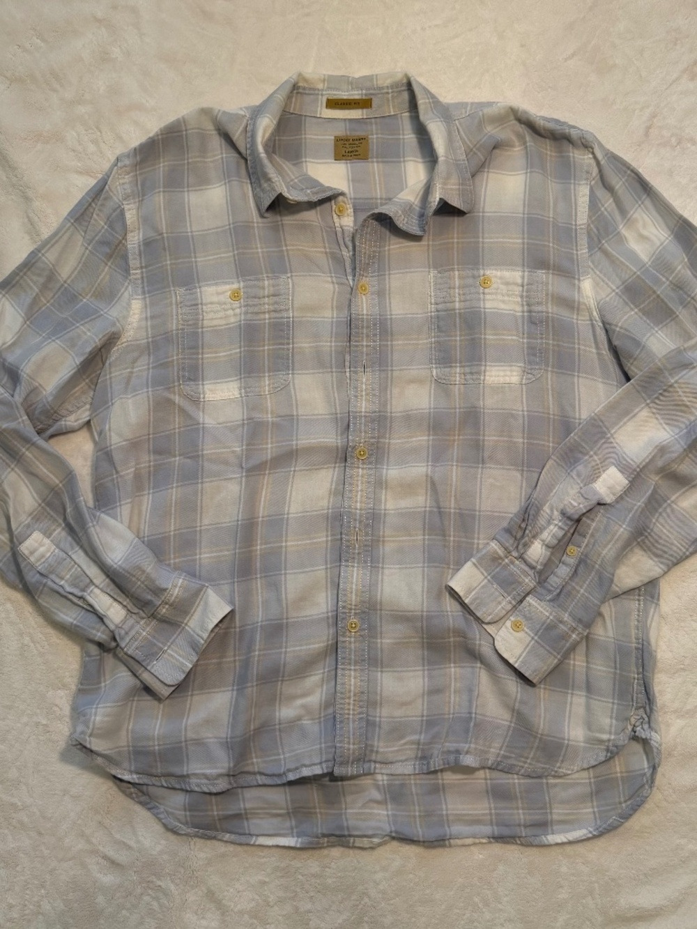 Lucky Brand Button Down Shirt Classic Fit Size:L